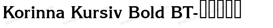 Korinna Kursiv Bold BT字体转换